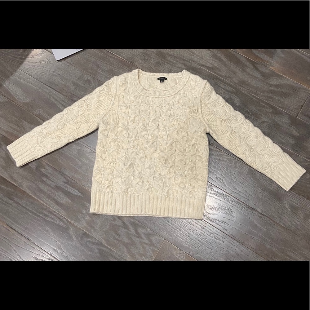 Ann Taylor Cream wool and rabbit hair sweater